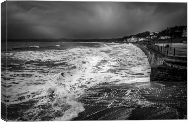 Filey Black and White Canvas Print by Tim Hill