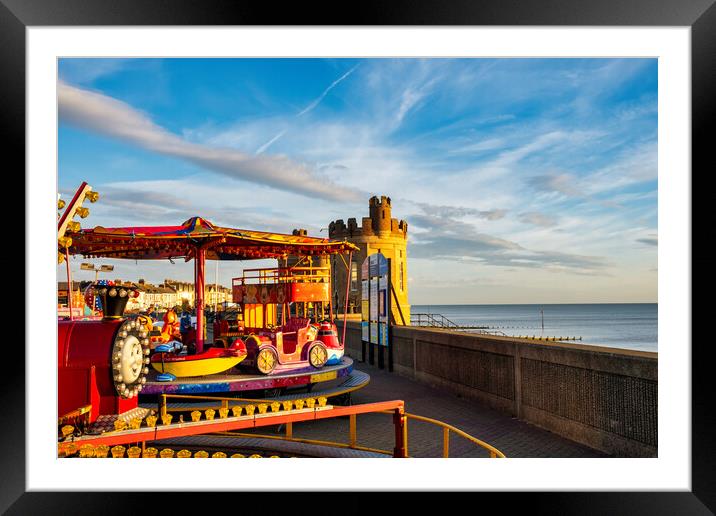 Withernsea Pier Towers Framed Mounted Print by Steve Smith