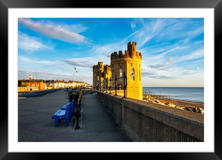 Withernsea Pier Towers Framed Mounted Print by Steve Smith