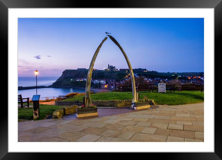 Whitby Whalebones Framed Mounted Print by Steve Smith