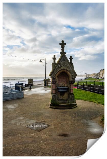 The Filey Water Fountain Print by Steve Smith