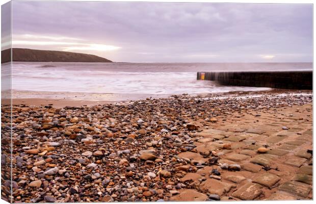 Filey Cobble Landing Canvas Print by Tim Hill