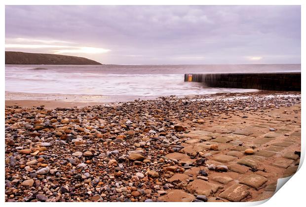 Filey Cobble Landing Print by Tim Hill