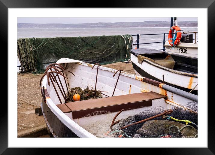 Filey Fishing Boats Framed Mounted Print by Tim Hill