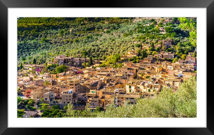 fornalutx majorca spain Framed Mounted Print by Alex Winter