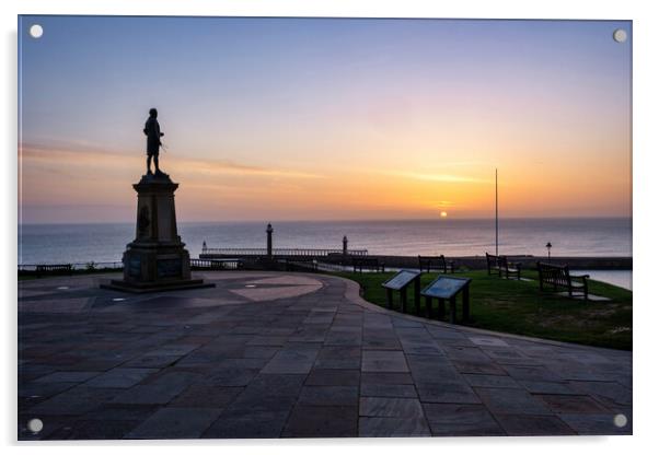 Captain Cook Monument Acrylic by Steve Smith