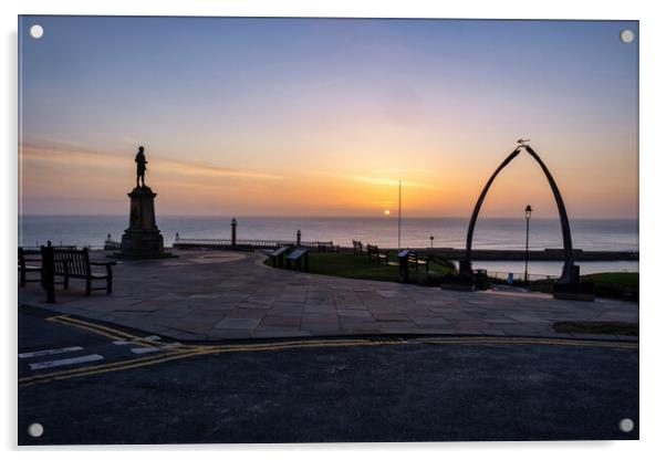 Captain Cook Monument And Whalebones Acrylic by Steve Smith