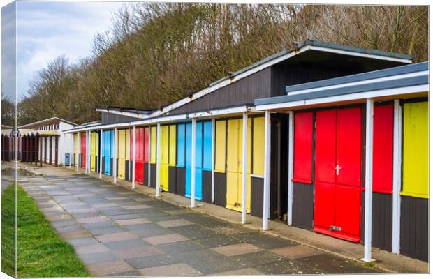 The Filey Beach Huts Canvas Print by Steve Smith