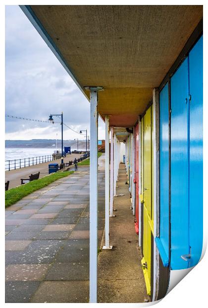 The Filey Beach Huts Print by Steve Smith