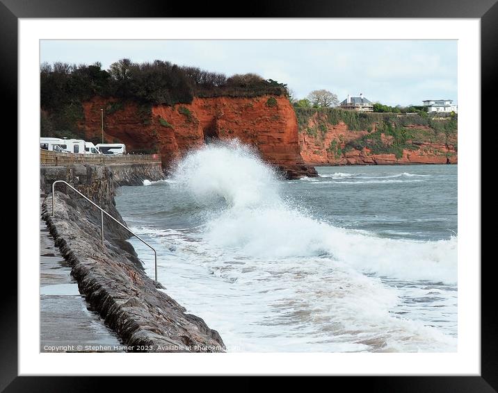 Fury of the Coastal Waves Framed Mounted Print by Stephen Hamer