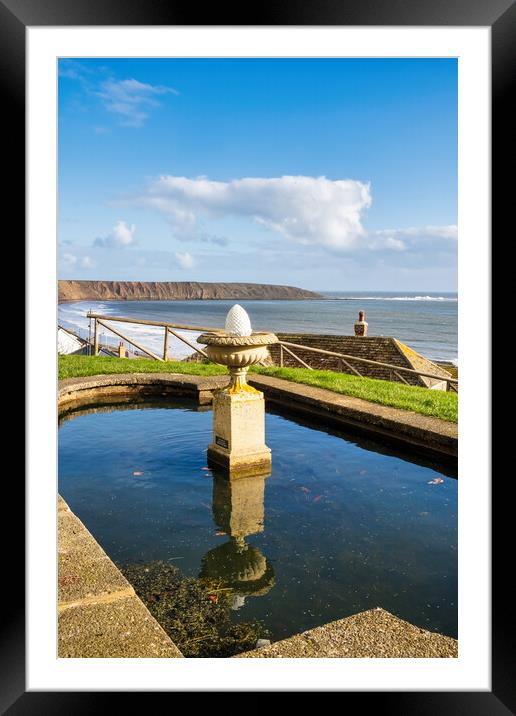 Crescent Gardens Pond Filey Framed Mounted Print by Steve Smith