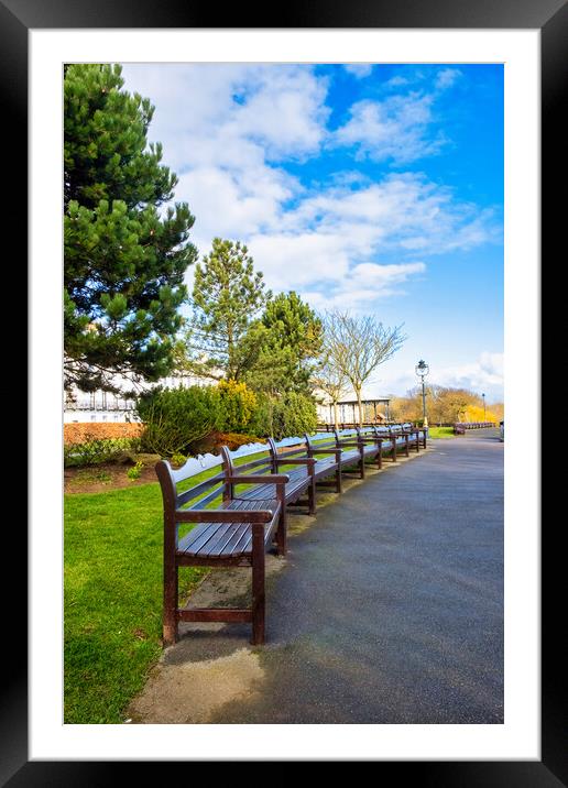 Crescent Gardens Filey Framed Mounted Print by Steve Smith