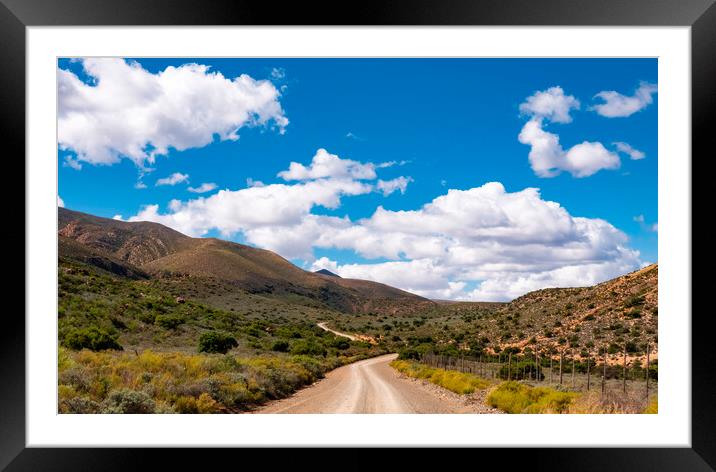 Approach to the Nuweklloof Pass Framed Mounted Print by Adrian Turnbull-Kemp