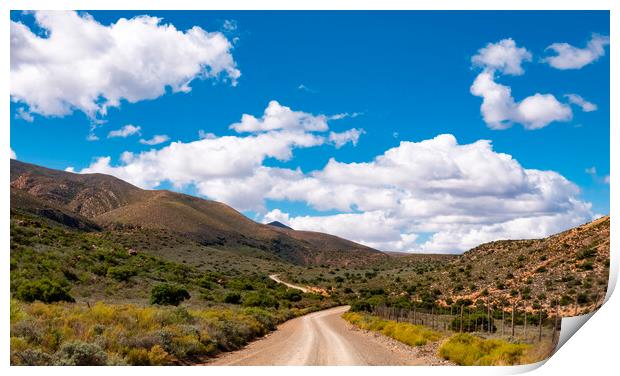 Approach to the Nuweklloof Pass Print by Adrian Turnbull-Kemp