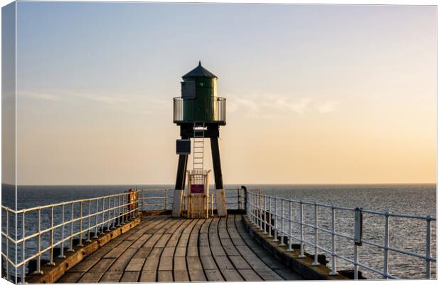 Whitby Pier Canvas Print by Steve Smith
