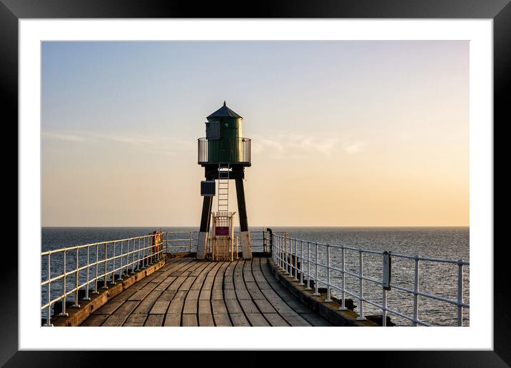 Whitby Pier Framed Mounted Print by Steve Smith
