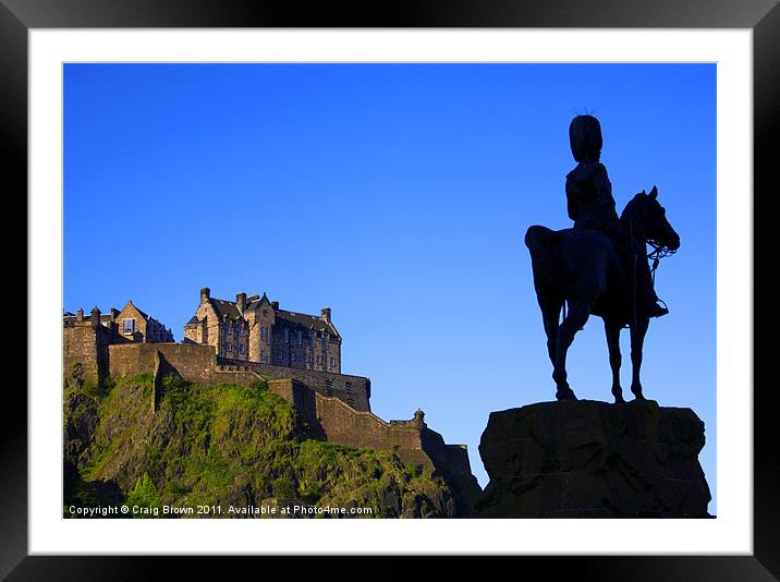 Edinburgh Castle Framed Mounted Print by Craig Brown