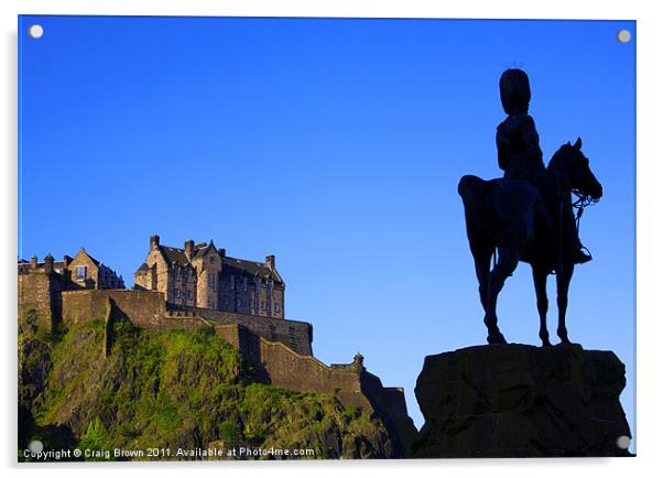 Edinburgh Castle Acrylic by Craig Brown