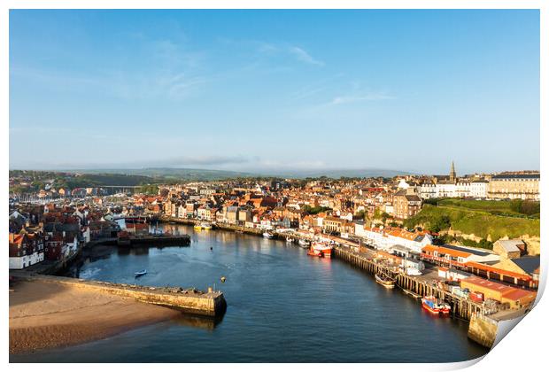 Serene Whitby by the Sea Print by Steve Smith