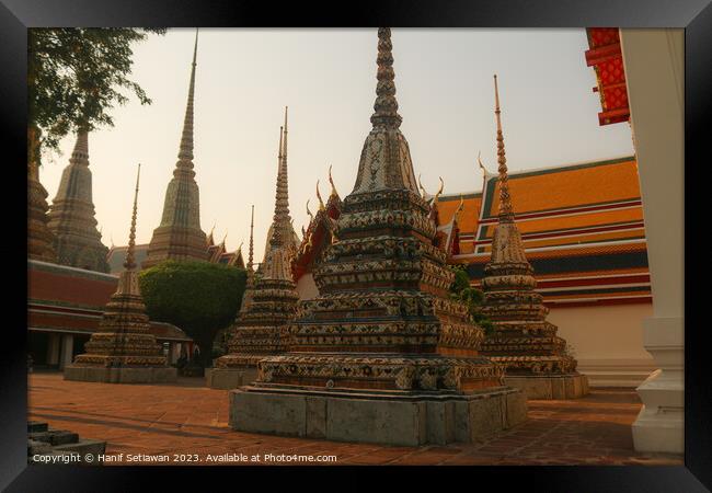 First stupas at Phra Chedi Rai in Wat Pho temple c Framed Print by Hanif Setiawan