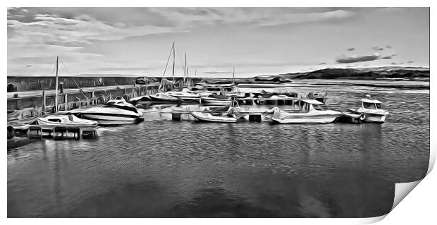 Maidens harbour South Ayrshire Print by Allan Durward Photography