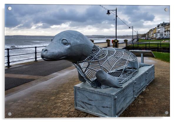 Filey Giant Seal Acrylic by Tim Hill