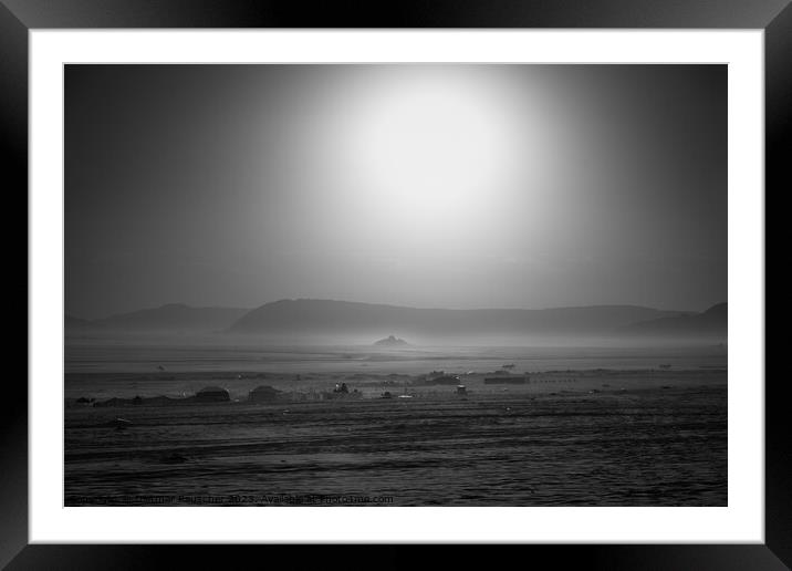 Sunrise over a Bedouin Settlement in Wadi Rum Framed Mounted Print by Dietmar Rauscher