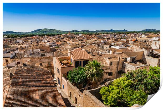 Over the roofs of the old town of Arta Print by Alex Winter