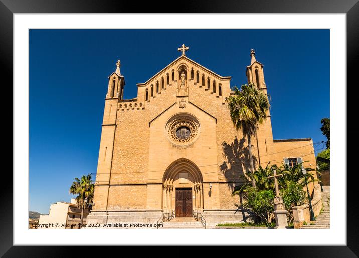 Historical old town church of Arta Framed Mounted Print by Alex Winter