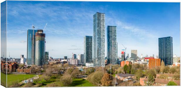 Manchester Skyscrapers Canvas Print by Apollo Aerial Photography