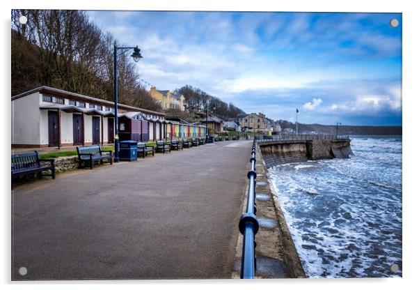 Filey Promenade Yorkshire Coast Acrylic by Tim Hill