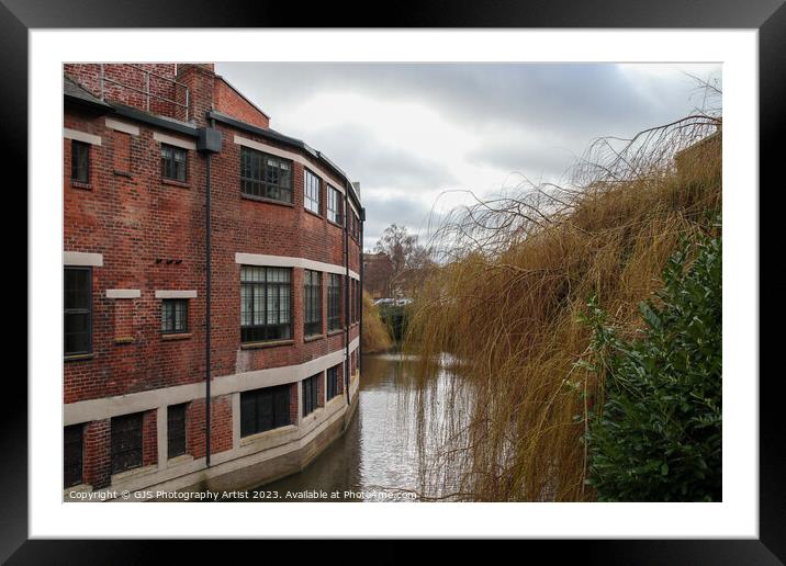 Aged Overhanging Willows and New Brick Framed Mounted Print by GJS Photography Artist