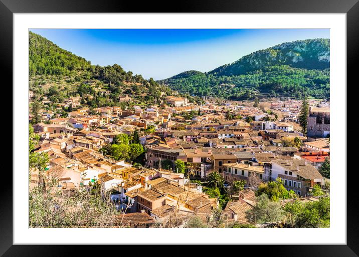 Esporles majorca small town Framed Mounted Print by Alex Winter