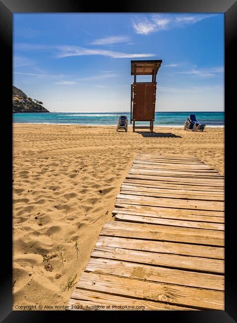 Majorca beach of Canyamel  Framed Print by Alex Winter