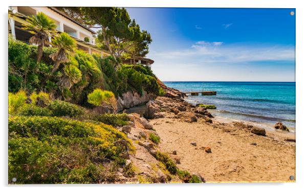 Majorca beach of Canyamel  Acrylic by Alex Winter