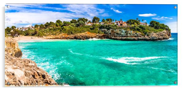 Cala Anguila, Mallorca Spain Acrylic by Alex Winter