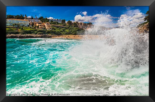 Mallorca coastline oceanbeach Framed Print by Alex Winter