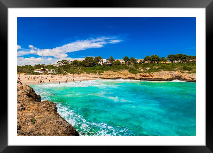 Cala Mandia Framed Mounted Print by Alex Winter