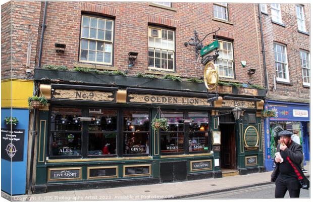 Golden Lion York and the PieMan Canvas Print by GJS Photography Artist