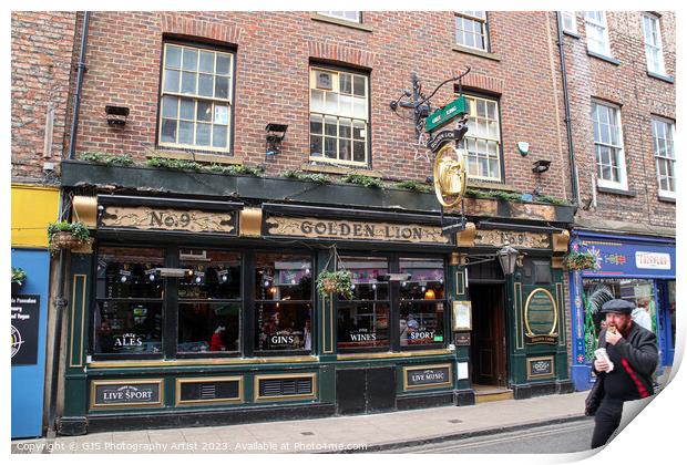 Golden Lion York and the PieMan Print by GJS Photography Artist