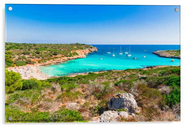 Majorca beach of Cala Varques Acrylic by Alex Winter
