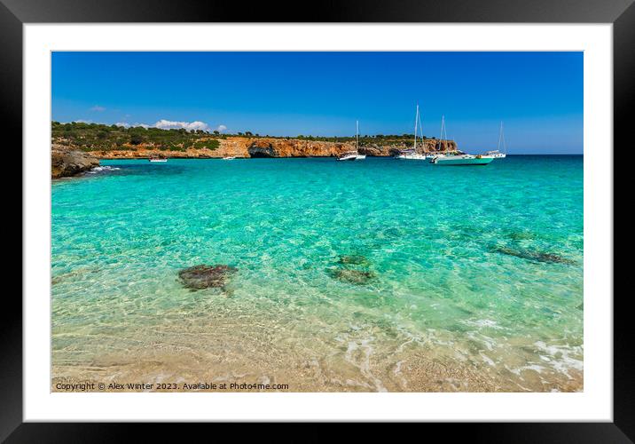 Beach of Cala Varques Framed Mounted Print by Alex Winter