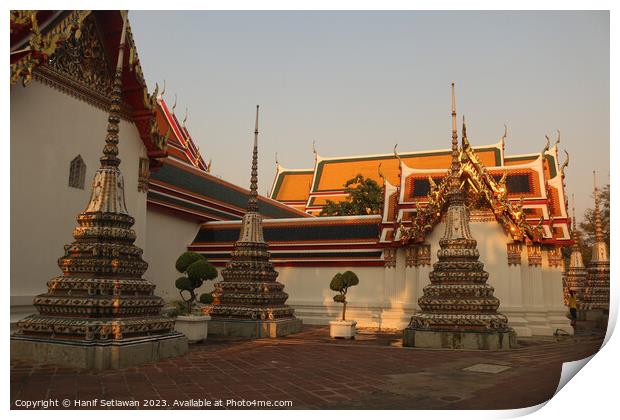 A fourth stupa group at Phra Chedi Rai in Wat Pho  Print by Hanif Setiawan
