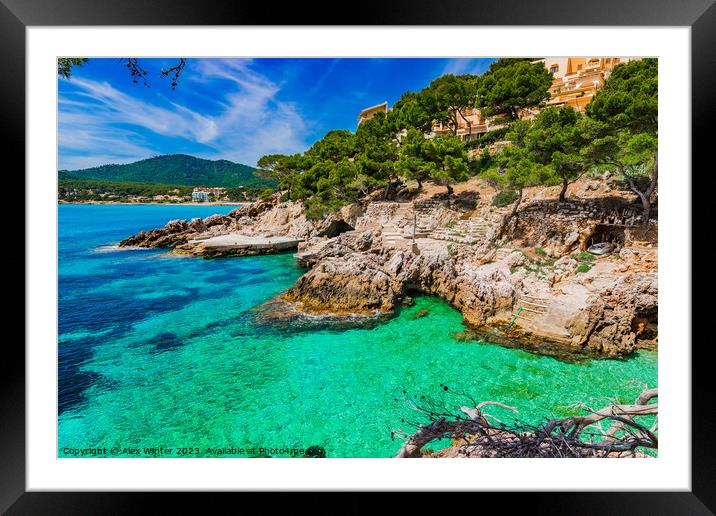 Spanish coastline  Framed Mounted Print by Alex Winter