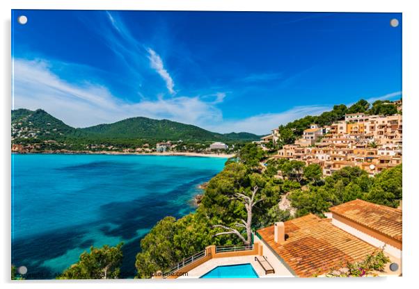 Beautiful view of Canyamel coast bay on Mallorca Acrylic by Alex Winter