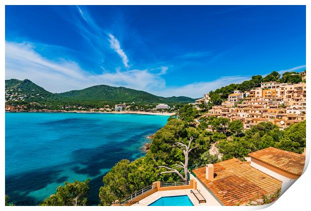 Beautiful view of Canyamel coast bay on Mallorca Print by Alex Winter