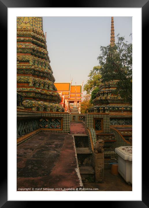 Second sidewalk view to ornate roof, flanked from  Framed Mounted Print by Hanif Setiawan