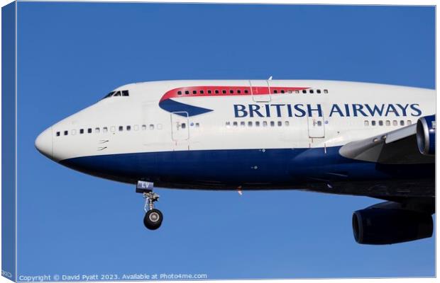 British Airways Boeing 747-436        Canvas Print by David Pyatt