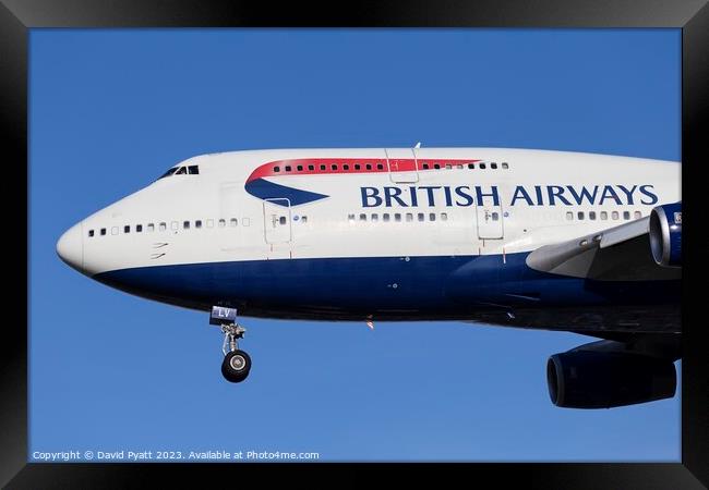 British Airways Boeing 747-436        Framed Print by David Pyatt