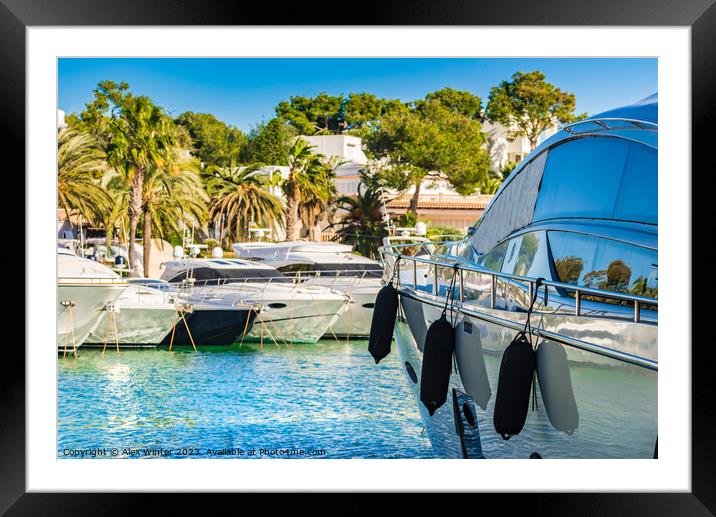 Marina of Cala D'or Framed Mounted Print by Alex Winter
